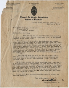 Ministers' Answers to South Today Questionnaire, October 2-11, 1944