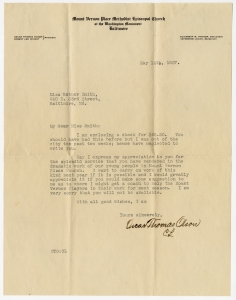 Olson, Oscar Thomas - Minister, Mount Vernon Place Methodist Episcopal Church, 1927