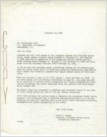 8 Letter to Christoper Mohl, 1965 December 10