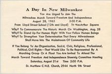 9 March of August 28, 1967, handout card