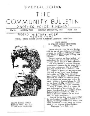 The Community Bulletin (Abilene, Texas), No. 26, Saturday, February 10, 1968