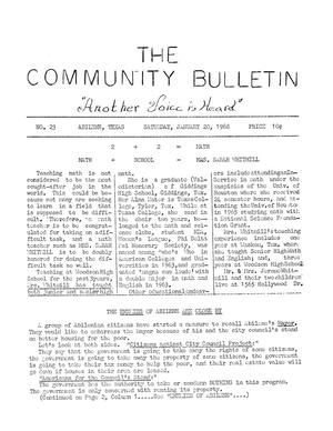 The Community Bulletin (Abilene, Texas), No. 23, Saturday, January 20, 1968