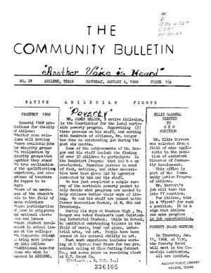 The Community Bulletin (Abilene, Texas), No. 21, Saturday, January 6, 1968