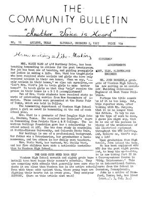 The Community Bulletin (Abilene, Texas), No. 16, Saturday, December 2, 1967