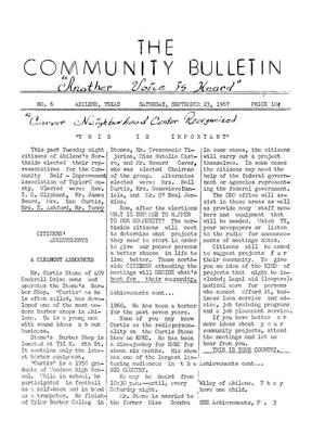 The Community Bulletin (Abilene, Texas), No. 6, Saturday, September 23, 1967