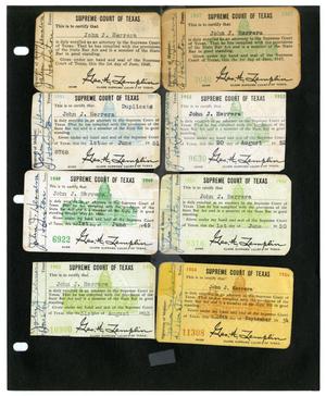 [Supreme Court of Texas Attorney Certificates]