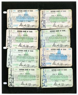 [Supreme Court of Texas Attorney Certificates]