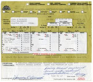 [Automobile insurance policy, Farmers Texas County Mutual Insurance Company]
