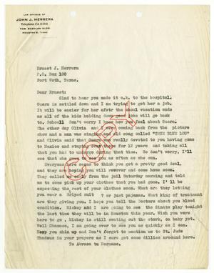 [Letter from John J. Herrera to Ernesto Herrera]