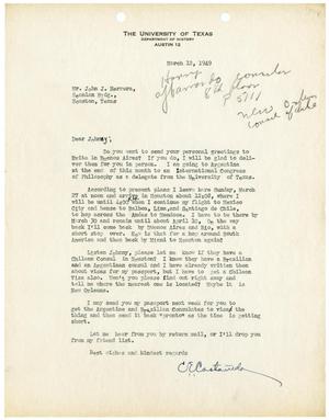 [Letter from Carlos E. Castañeda to John J. Herrera - 1949-03-12]
