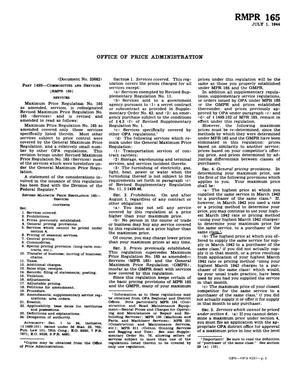 Document No. 33682 Part 1499 - Commodities and Services, RMPR 165