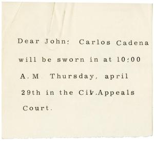 [Letter to John J. Herrera]