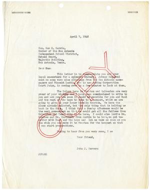[Letter from John J. Herrera to Gus C. Garcia - 1948-04-07]