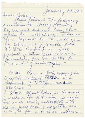 [Letter from Gus C. Garcia to John J. Herrera - 1963-01-24]