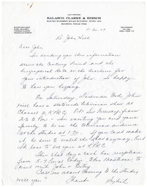 [Letter from Sybil to John J. Herrera - 1977-11-30]