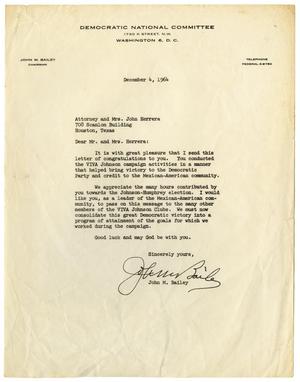 [Letter from John M. Bailey to Mr. and Mrs. John J. Herrera - 1964-12-04]
