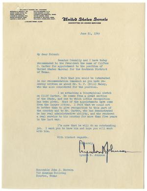 [Letter from Lyndon B. Johnson to John J. Herrera - 1949-06-21]