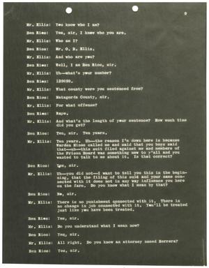 [Latin American Segregation Suit, recording transcripts, pages nine through thirteen]