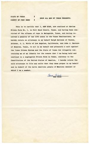 [Affidavit from Ben Rios]