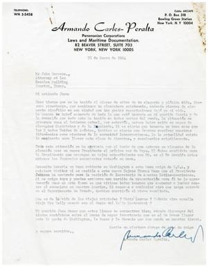 [Letter from Armando Carles-Peralta to John J. Herrera - 1964-01-31]