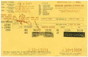 [Electric bill for John J. Herrera from the Houston Lighting & Power Company]