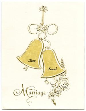[Wedding invitation for Mary Lovar and Samuel Gonzalez]