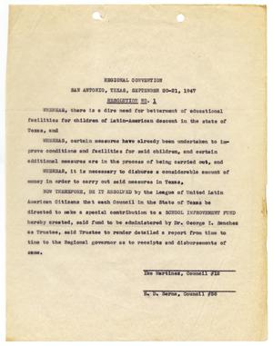[League of United Latin American Citizens Resolution]