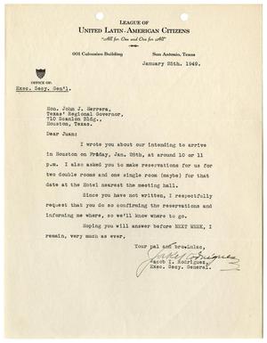 [Letter from Jacob I. Rodriguez to John J. Herrera - 1949-01-25]