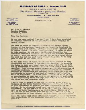 [Letter from Thomas F. Millane to John J. Herrera - 1950-12-28]