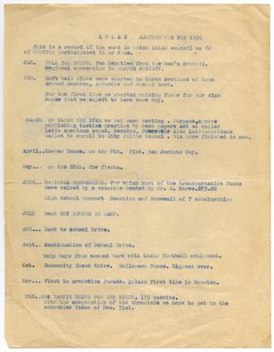 [Achievements of Houston LULAC Council Number Sixty -1950]