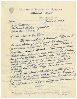[Letter from Gene Gutierrez to John J. Herrera - 1952-01-28]