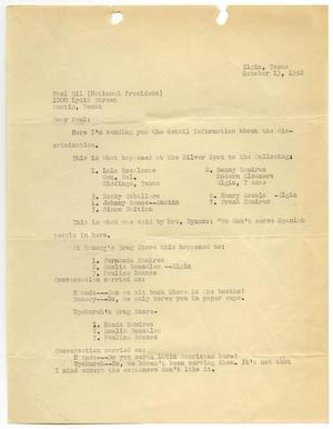 [Letter from Pauline Santos to Paul Gil - 1952-10-13]
