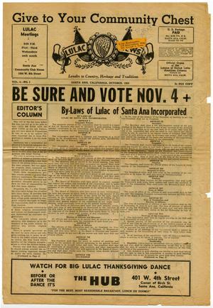 [Santa Ana LULAC News, Volume 4, Number 1, October 1952]