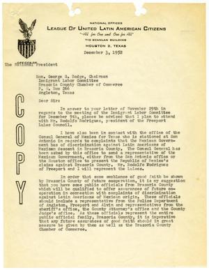 [Letter from John J. Herrera to George G. Badge - 1952-12-03]