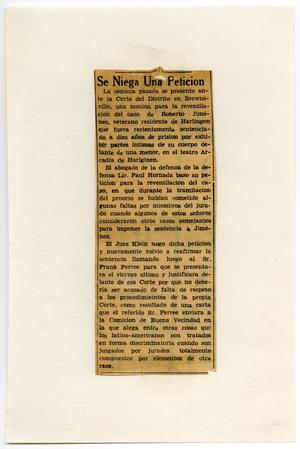 Se Niega Una Peticion