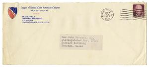 [Envelope from Pete V. Villa John J. Herrera - 1972-06-14]