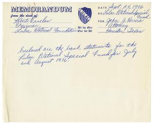 [Memorandum from Roberto Ornelas to John J. Herrera - 1976-09-24]