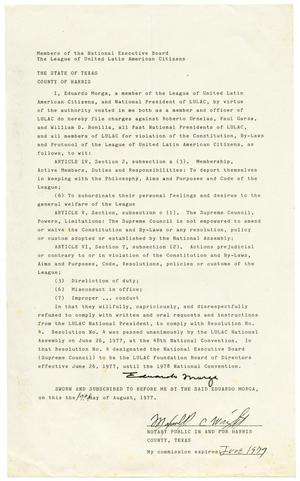 [Deposition of Eduardo Morga - 1977-08-19]