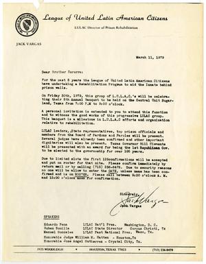 [Letter from Jack Vargas to John J. Herrera - 1979-03-11]