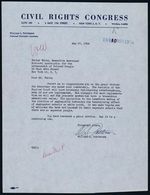 William L. Patterson, Executive Secretary of the Civil Rights Congress, to Walter White congratulating White on the NAACP's victory in Brown v. Board of Education, May 17, 1954