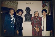 [Group portrait of Rosa Parks, sculptor Artis Lane (far right), actress Cicely Tyson and Frances Hooks at the National Portrait Gallery's 1991 unveiling of the Lane's Rosa Parks sculpture, Washington, D.C.] [graphic].