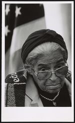 [Rosa Parks at the groundbreaking ceremony for the Rosa Parks Library and Museum, Troy University, Montgomery, Alabama, 1998] [graphic].