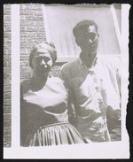 [Parks and Stokely Carmichael outside Rev. Albert Cleage's Central Congregational Church in Detroit, late 1960s] [graphic].