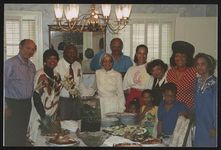 [Rosa Parks with family and friends at Leo and Gerri Branton's home, Los Angeles, California] [graphic].