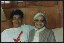 [Rosa Parks with family and friends at Leo and Gerri Branton's home, Los Angeles, California] [graphic].