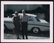 [Rosa and Raymond Parks standing in front of a white automobile, likely in Detroit, Michigan] [graphic].