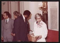 [Rosa Parks' birthday party and tribute organized by Detroit friends O'Neil Swanson and Louise Tappes, 1981] [graphic].