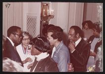 [Rosa Parks' birthday party and tribute organized by Detroit friends O'Neil Swanson and Louise Tappes, 1981] [graphic].