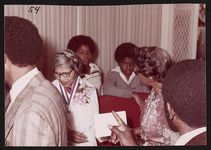 [Rosa Parks' birthday party and tribute organized by Detroit friends O'Neil Swanson and Louise Tappes, 1981] [graphic].