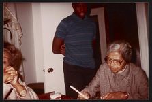[Rosa Parks at a home, likely in Cambridge, Massachusetts, 1984] [graphic].